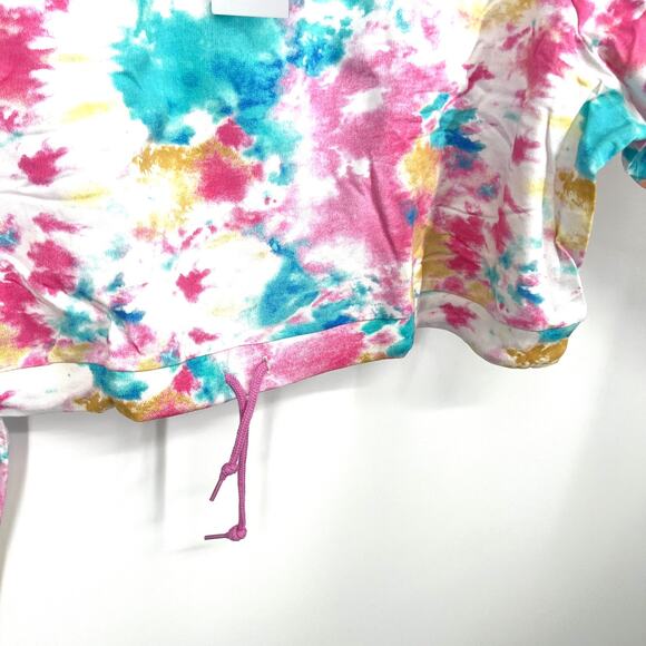 NWT Camille Kostek Size 1XL Rainbow Pastel Hoodie Beach Blouse Shirt Top Travel - Picture 4 of 8